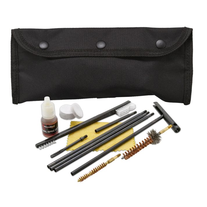 KleenBore POU302B Modular Cleaning Kit Multi-Caliber Handgun/Rifle Bronze/Nylon Bristles Black Nylon Case