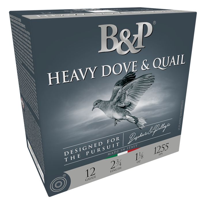 B&P 12B18D8 Heavy Dove & Quail12Gauge 2.75" 1 1/8oz 8Shot 25 Per Box/10 Case
