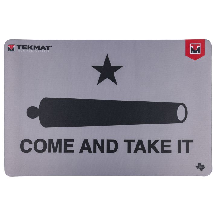 TekMat TEKR17CATICCleaning Mat Black/Gray Rubber 11"x17" "Come And Take It"/Cannon