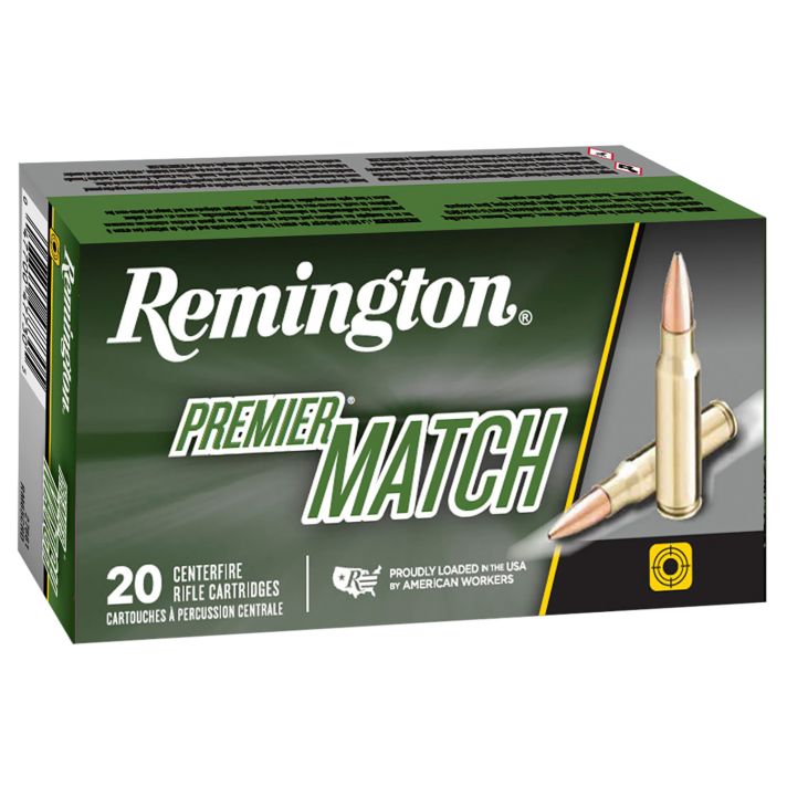 Remington Ammunition 27682 Premier Match 223Rem 52gr Boat Tail Hollow Point 20 Per Box/10 Case