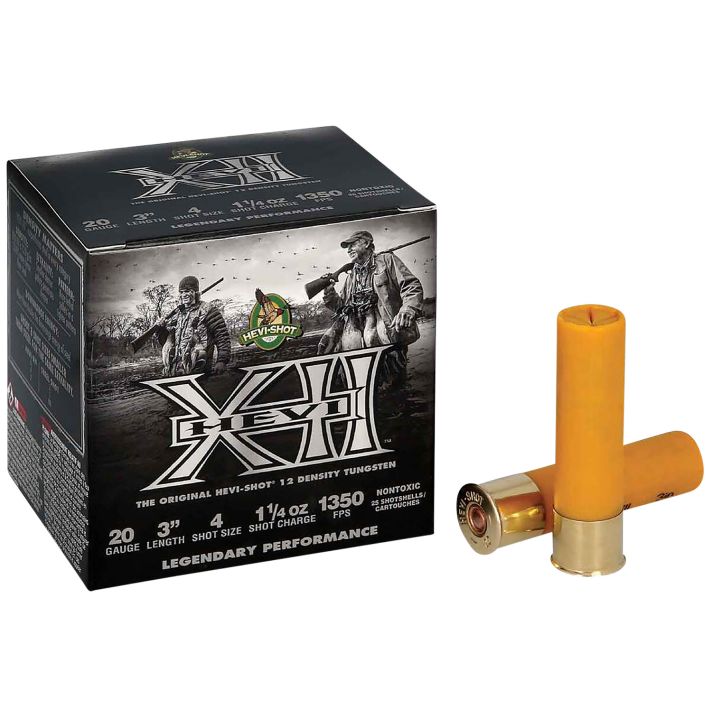 HEVI-Shot HS53204 HEVI-XII20Gauge 3" 1 1/4oz Tungsten 4Shot 25 Per Box/10 Case