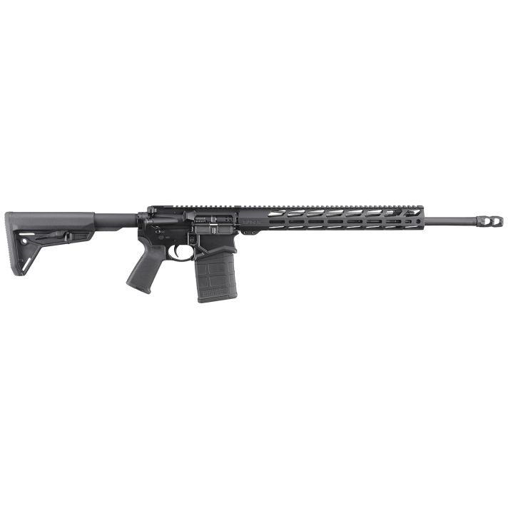 Ruger 5611 SFAR308 Win 20+1 20" Black Threaded Barrel, Black Hardcoat Anodize Picatinny Rail Aluminum Receiver, 15" M-LOK Handguard, Magpul SL Black Synthetic Stock, Black Magpul Grip, Right Hand
