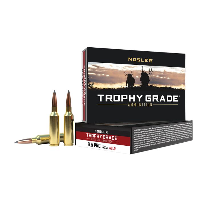 Nosler 61232 Trophy Grade Long-Range 6.5PRC 142gr Nosler Spitzer AccuBond Long Range 20 Per Box/10 Case