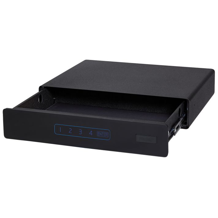SnapSafe 75402 Specialty Safe Under Bed Medium Access Code/Key Entry Black 14 Gauge Steel