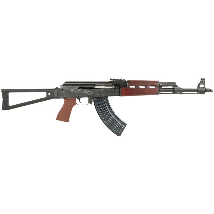 Zastava Arms Usa ZR7762RTF ZPAPM707.62x39mm 30+1 16.30" Black Chrome Lined Steel Barrel, Black Serbian Red Wood Handguard, Black Synthetic Folding Triangle Stock, Black Synthetic Grip