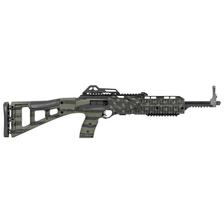 Hi-Point 995TSFLGOD 995TS Carbine 9mm Luger 16.50" 10+1, OD Green American Flag, Skeletonized Stock, Adjustable Sights