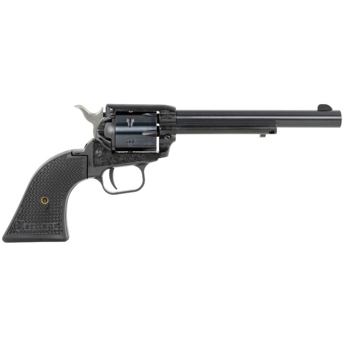 Heritage Mfg RR22MB6PG Rough Rider22 LR/22 WMR 6 Shot, 6.50" Black Steel Barrel, Black Cerakote Zinc Alloy Frame, Black Cerakote Cylinder, Black Polymer Grip, Hammer/Thumb Safety, Exposed Hammer