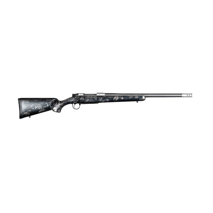 Christensen Arms 8010631600 Ridgeline FFT TI 6.8 Western 3+1 20" Carbon Fiber Threaded Barrel, Stainless Titanium Rec, Black with Gray Accents Stock