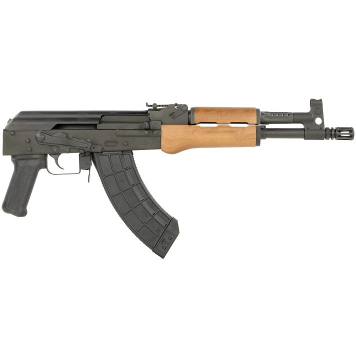 Century Arms HG7416 BFT477.62x39mm 30+1 12.60" Black Threaded Barrel, Black Steel Receiver, Black Polymer Grip, Wood Furniture, Right Hand