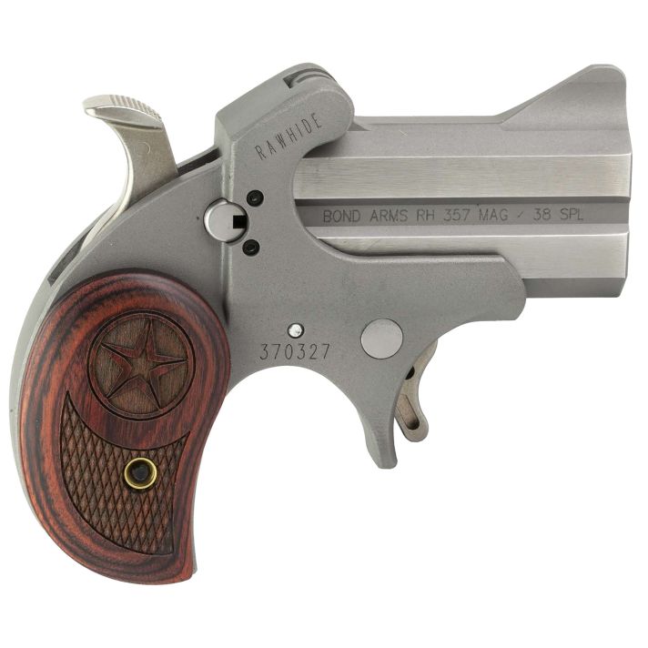 Bond Arms BARHRW Rawhide38 Special/357 Mag 2.50" 2rd, Stainless, Rosewood Grips