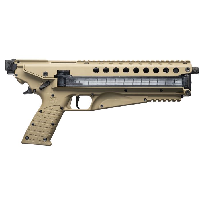 Kel-Tec P50TAN P505.7x28mm 9.60" 50+1 (2), Tan, Polymer Frame, Fiber Optic Sight