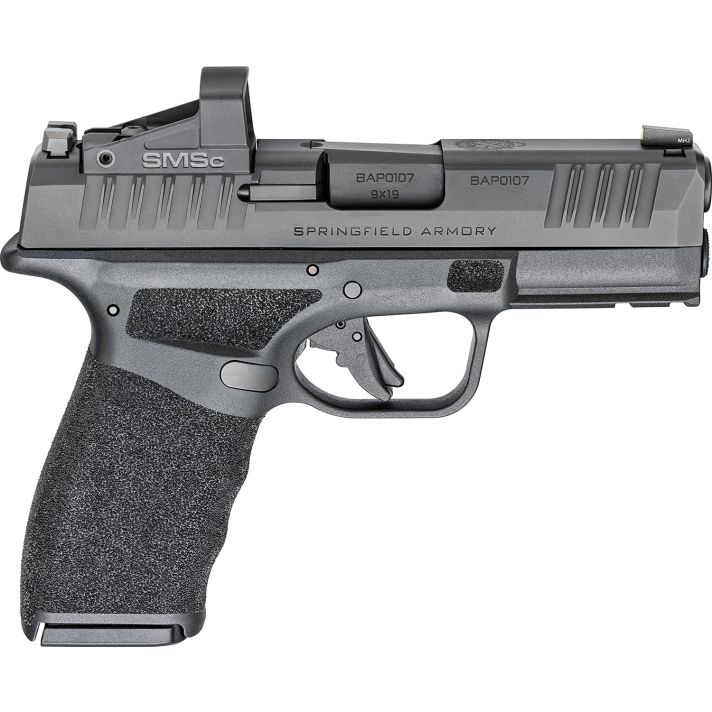 Springfield Armory HCP9379BOSPSMSC Hellcat Pro OSP 9mm Luger 3.70" 15+1, Black, Picatinny Rail Frame, Serrated Optic Cut Slide, Shield Red Dot