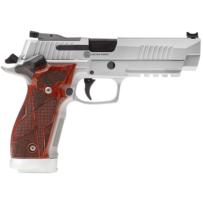 Sig Sauer 226X59CLASSIC10 P226 X-Five Classic 9mm Luger 10+1 (3) 5", Stainless, Picatinny Rail & Beavertail Frame, Serrated Optic Cut Slide, Custom Hogue Cocobolo Grip