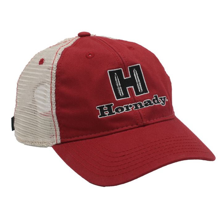 Hornady 99231 Hornady Cap Mesh Cap White Red Structured