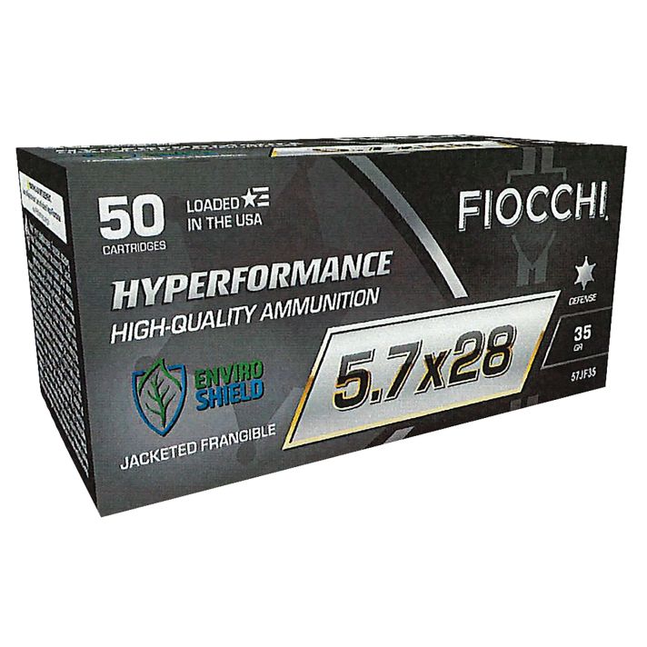 Fiocchi 57JF35 Hyperformance5.7x28mm 35gr Jacketed Frangeable 50 Per Box/10 Case
