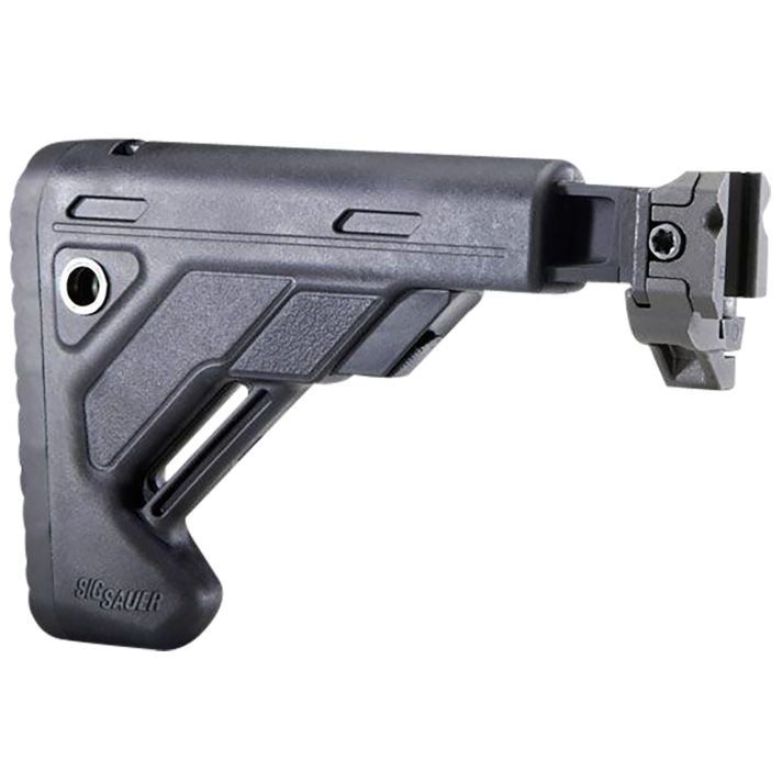 Sig Sauer STOCKXFOLDTELE0BLK MCX/MPXBlack Synthetic Telescoping Folding Fits Sig MPX MCX 1913 Picatinny Rail Mount