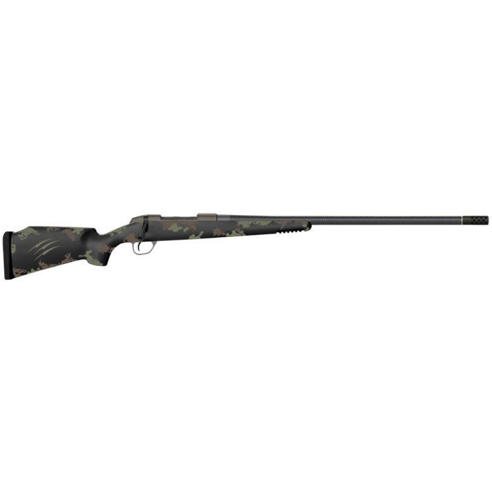 Fierce Firearms FCR300PRC24TF Carbon RageFull Size 300 PRC 3+1 24" Black C3 Carbon Fiber Barrel, Tungsten Gray Cerakote Stainless Steel Receiver, Forest Green Fixed Fierce Tech C3 Stock, Right Hand