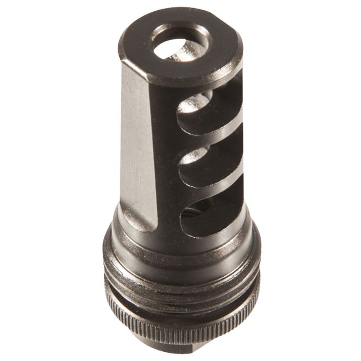 SilencerCo AC857 ASR Muzzle Brake Black Steel with 5/8"-24 tpi Threads for 338 Cal