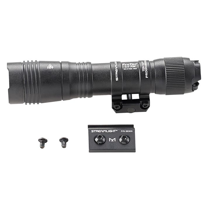 Streamlight 89003 ProTac 2.0Black Anodized Aluminum 250/2000 Lumens White LED Bulb, 266 Meters Beam, Picatinny Rail Mount, Rifle