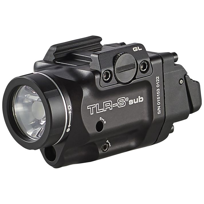 Streamlight 69411 TLR-8 Sub Gun Light with Red LaserBlack Anodized 500 Lumens White LED Glock 43X