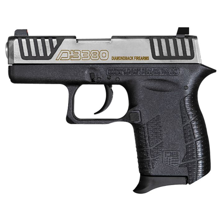 Diamondback DB0100E032 DB380 Gen4 Micro-Compact Frame 380 ACP 6+1, 2.80" Stainless Steel Barrel, Serrated Stainless Steel Slide, Mint Polymer Frame w/Beavertail & Grip