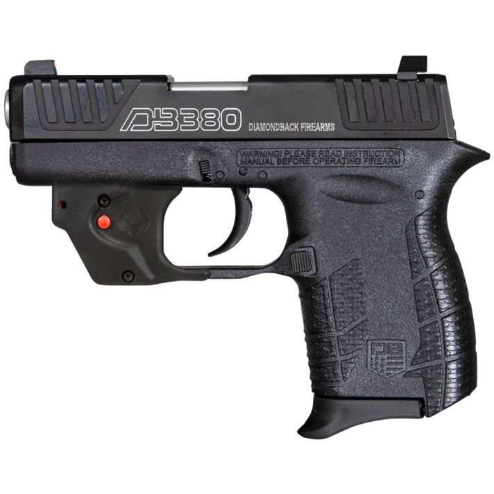 Diamondback DB0101E002 DB380 Gen4 w/Laser Micro-Compact Frame 380 ACP 6+1, 2.80" Stainless Steel Barrel, Serrated Stainless Steel Slide, Mint Polymer Frame w/Beavertail & Grip, Viridian Laser