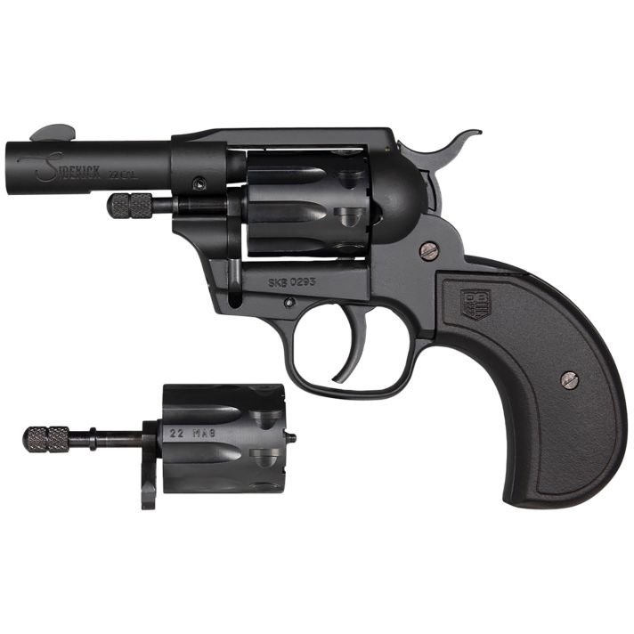 Diamondback DB0600A001 Sidekick22 LR/22 Mag 9 Shot 3" Black Cerakote Steel Barrel & Cylinder, Zinc Alloy Frame, Black Birdshead Polymer Grip, Hammer Safety, Exposed Hammer