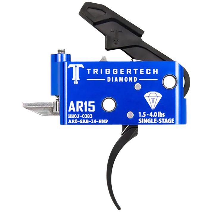 TriggerTech AR0SAB14NNP DiamondPro Curved Single-Stage 1.5-4.0 lbs Adjustable for AR-15