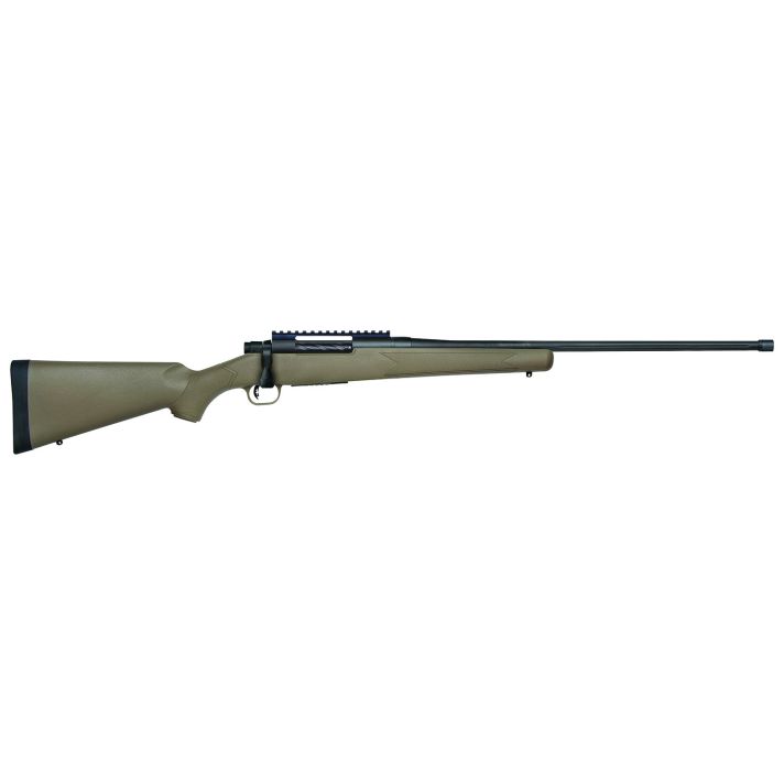 Mossberg 28170 Patriot Predator 7mm PRC 3+1 24" Matte Blued Threaded Barrel, Matte Blued Picatinny Rail Stainless Steel Receiver, Fixed Flat Dark Earth Synthetic Stock, Right Hand