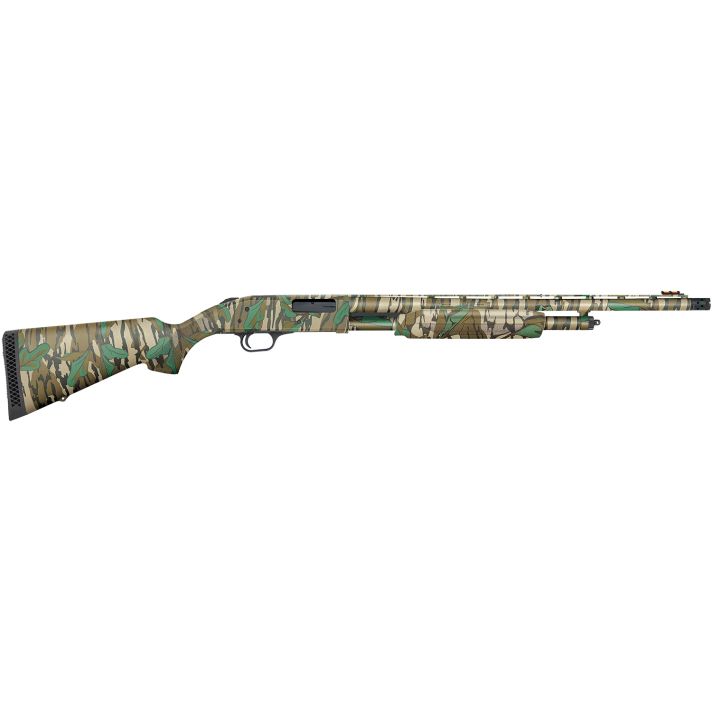 Mossberg 54337 500 Turkey Full Size 20 Gauge Pump 3" 5+1 22" Mossy Oak Greenleaf Vent Rib Barrel, Mossy Oak Greenleaf Optic Ready Receiver, Fixed Mossy Oak Greenleaf Synthetic Stock, Right Hand