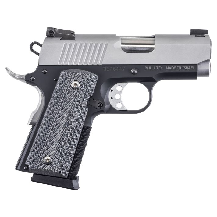 Magnum Research DE1911UTT Desert Eagle 1911 U 45 ACP 6+1 3" Stainless Serrated Slide, Two-Tone w/Black Finish Aluminum Frame w/Beavertail, Black/Gray G10 Grips