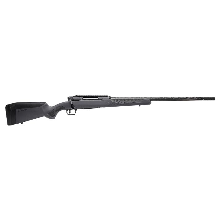 Savage Arms 57895 Impulse Mountain Hunter 6.5 Creedmoor 4+1 22" Carbon Fiber Threaded Barrel, Black Aluminum Receiver w/Picatinny Rail, Gray AccuStock Synthetic Stock, Ambidextrous