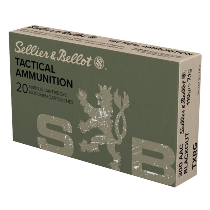 Sellier & Bellot SB300BLKXA eXergy300Blackout 110gr TAC EX Blue 20 Per Box/50 Case
