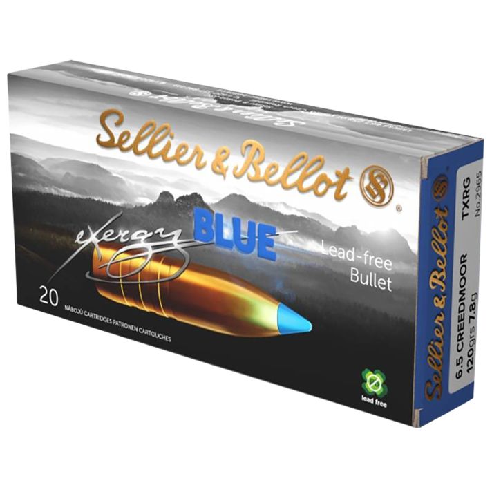 Sellier & Bellot SB65XA eXergy6.5Creedmoor 120gr TAC EX Blue 20 Per Box/12 Case
