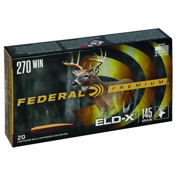 Federal P270ELDX1 Premium ELD-X 270Win 145gr 20 Per Box/10 Case