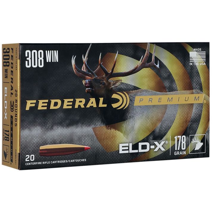 Federal P308ELDX1 Premium ELD-X 308Win 178gr 20 Per Box/10 Case