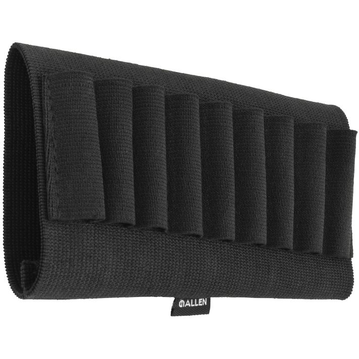 Allen 206 Rifle Cartridge Holder9rd Black Elastic Buttstock Mount