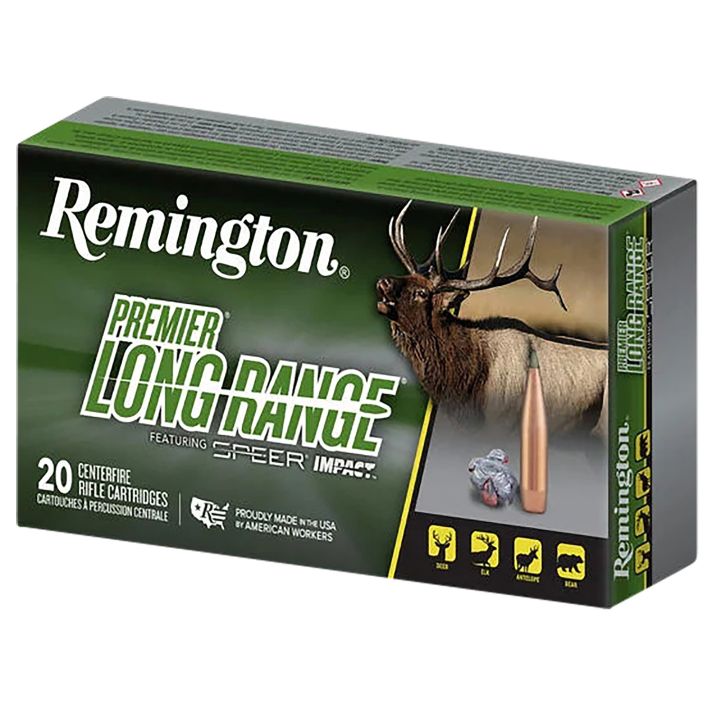 Remington Ammunition R21343 Premier Long Range 7mmRemMag 175gr Speer Impact 20 Per Box/10 Case