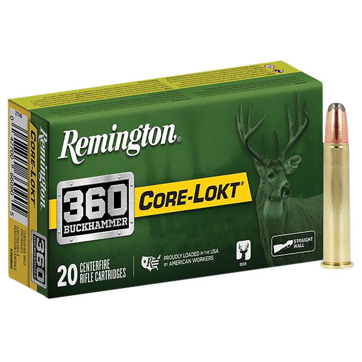 Remington Ammunition R27742 Core-Lokt360Buckhammer 180gr Soft Point Core Lokt 20 Per Box/10 Case