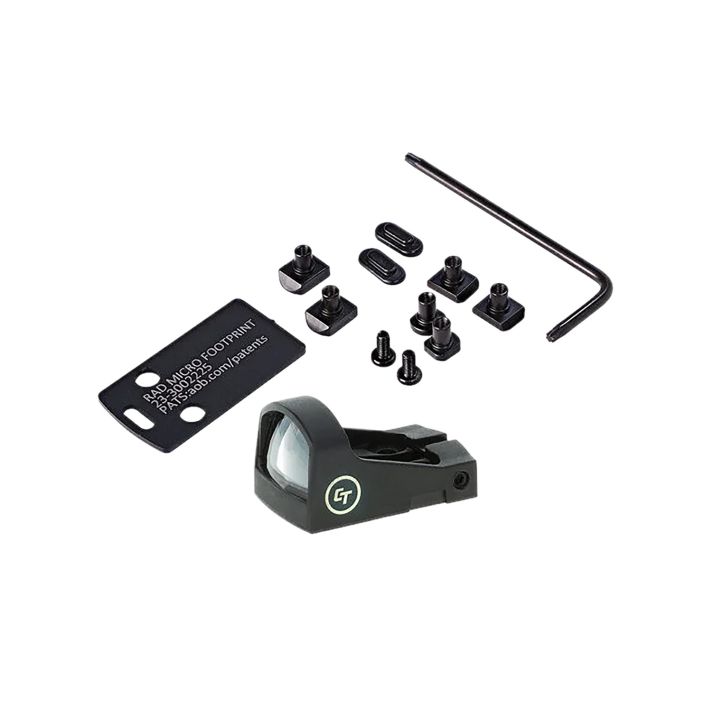 Crimson Trace 0130000201 CTS-1520 Dovetail Mount Combo Kit Matte Black 1x 5 MOA Red Dot Glock/S&W M&P