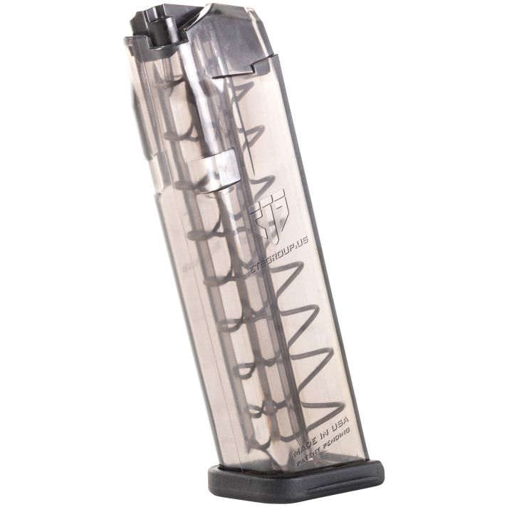 ETS Group SMKGLK1710 Pistol Mags10rd Limited 9mm Luger Compatible w/ Glock 17/19/26/45/18/19X/34 Smoke Polymer