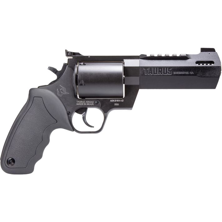 Taurus 2500051RH Raging HunterLarge Frame 500 S&W Mag 5rd 5.12" Black Ported/Target Crown Barrel, Matte Black Oxide Cylinder, Black Steel Frame, Black Rubber Grip