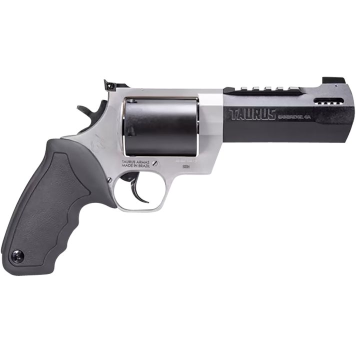 Taurus 2500055RH Raging HunterLarge Frame 500 S&W Mag 5rd 5.12" Matte Black Ported/Target Crown Barrel, Matte Black Oxide Cylinder, Matte Stainless Stainless Steel Frame, Black Rubber Grip