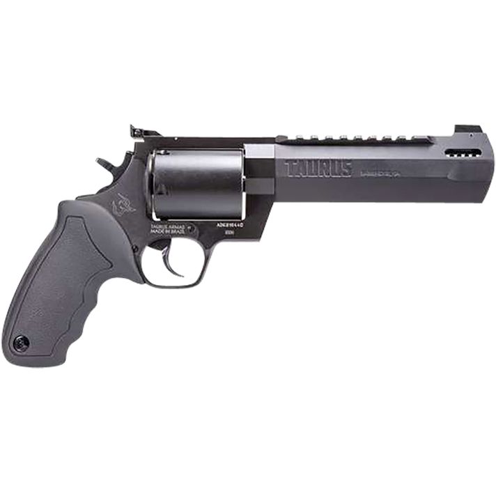 Taurus 2500061RH Raging HunterLarge Frame 500 S&W Mag 5rd 6.75" Black Ported/Target Crown Barrel, Matte Black Oxide Cylinder, Black Steel Frame Black Rubber Grip