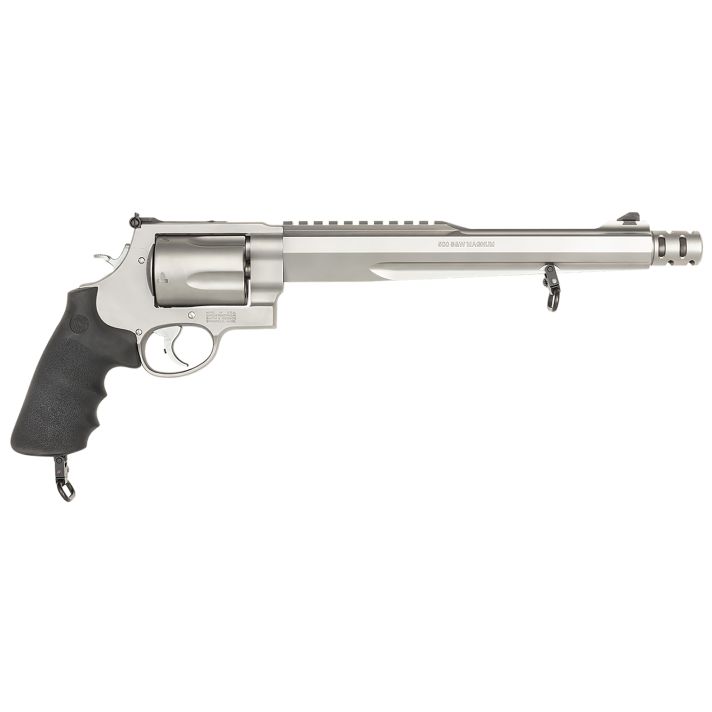 Smith & Wesson 170231 Model 500 Performance Center500 S&W Mag Stainless Steel10.50" Barrel With Muzzle Brake/Picatinny Rail, 5rdCylinder & X-Frame, Chromed Hammer & Trigger With Stop