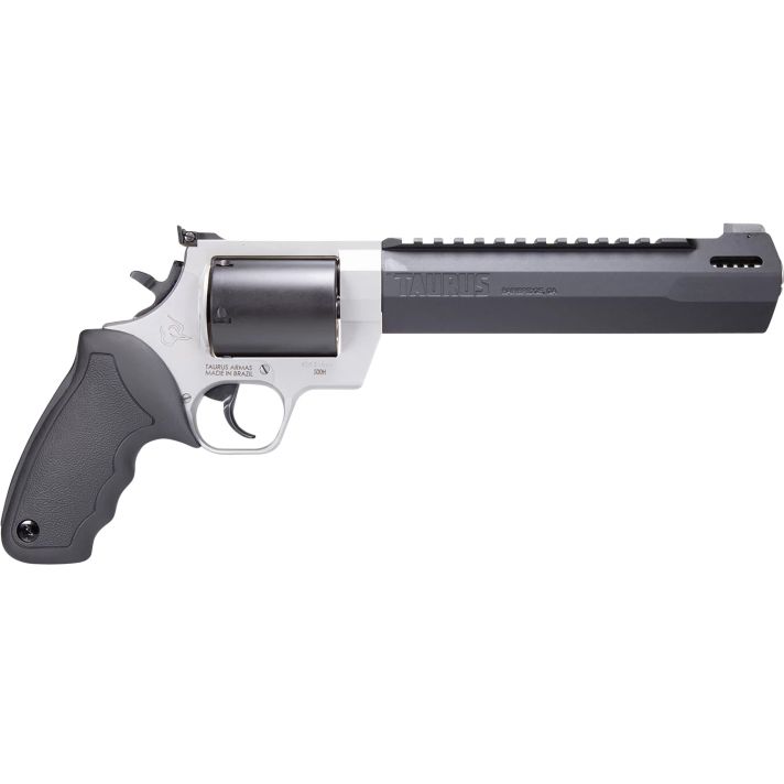 Taurus 2500085RH Raging HunterLarge Frame 500 S&W Mag 5rd 8.38" Matte Black Ported/Target Crown Barrel, Matte Black Oxide Cylinder, Matte Stainless Steel Frame, Black Rubber Grip