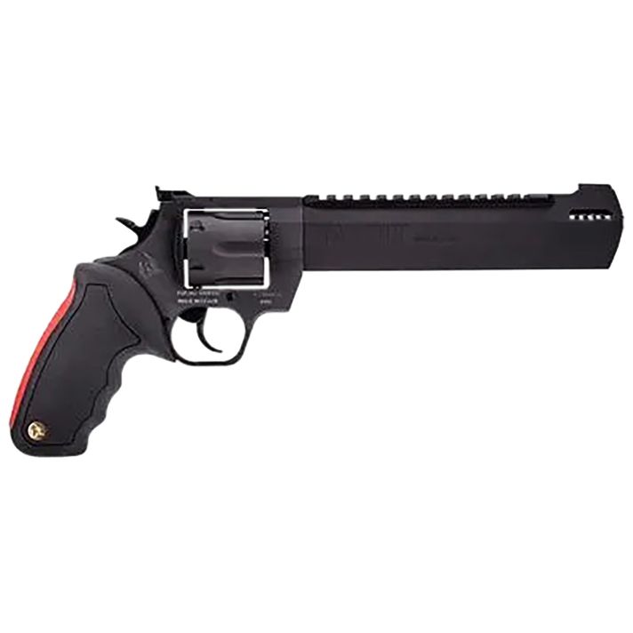 Taurus 2500101RH Raging HunterLarge Frame 500 S&W Mag 5rd 10" Black Ported/Target Crown Barrel, Black Cylinder, Black Steel Frame, Black Rubber Grip