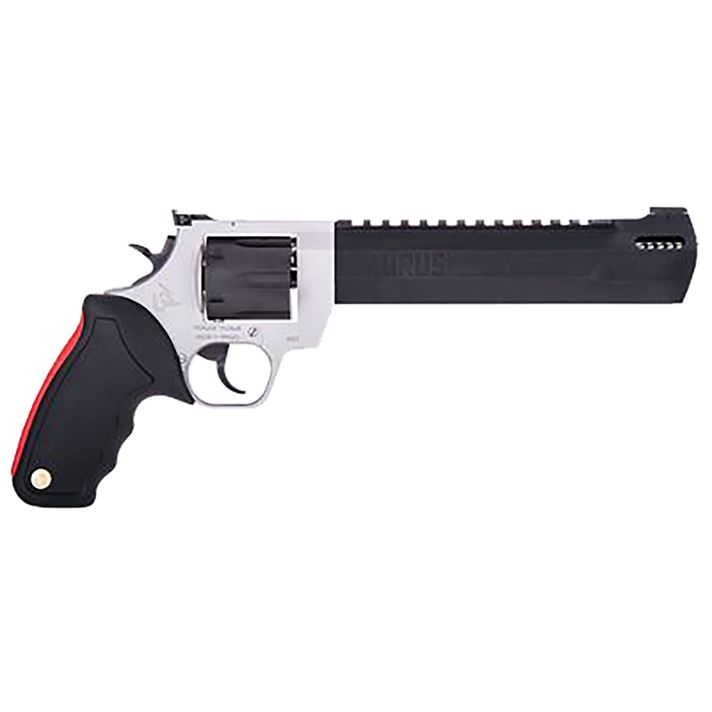 Taurus 2500105RH Raging HunterLarge Frame 500 S&W Mag 5rd 10" Matte Black Ported/Target Crown Barrel, Matte Black Cylinder, Matte Stainless Steel Frame, Black Rubber Grip