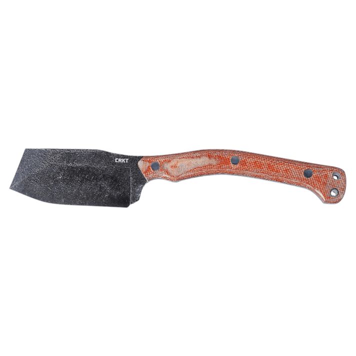 CRKT 2014 Razel Nax 4.29" Fixed Plain Black Stonewashed 1075 Carbon Steel Blade/Weathered Resin Infused Fiber Handle Includes Sheath