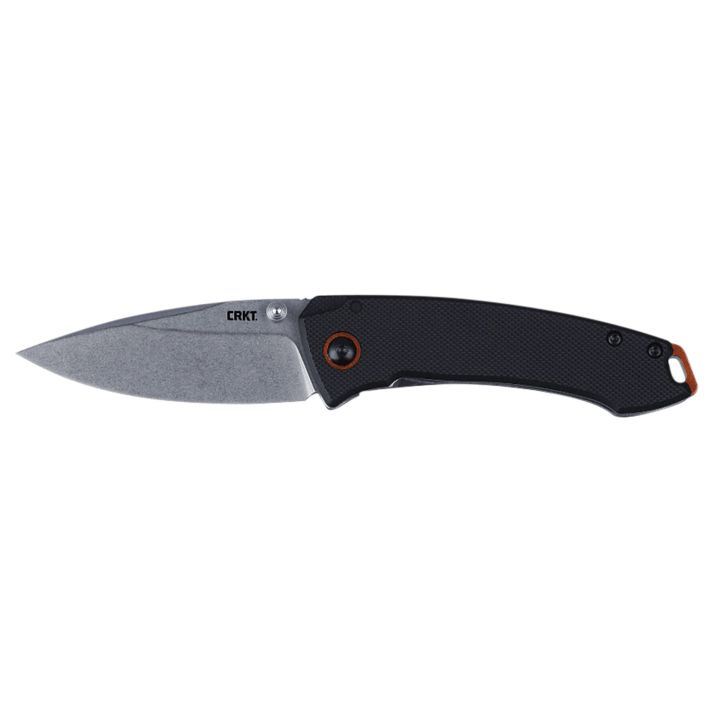 CRKT 2522 TunaCompact 2.73" Plain Stonewashed 8Cr13MoV SS Blade, Black G10/SS Handle, Includes Pocket Clip